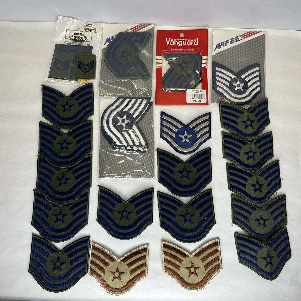 VINTAGE Air Force USAF ARMY Patch Lot Of 25 MILITARY Uniform Patches Mixed Set